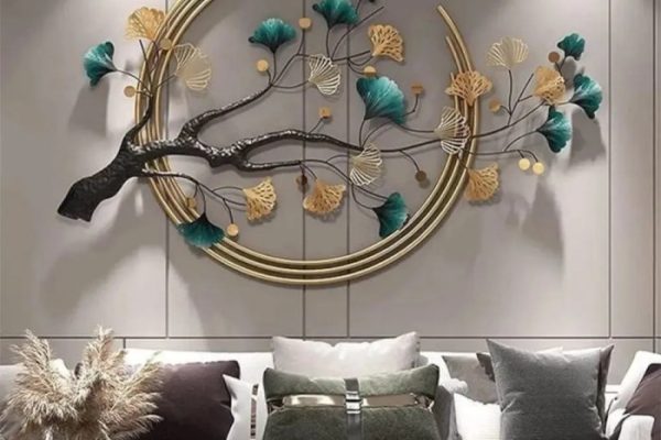 Living room metal wall decor