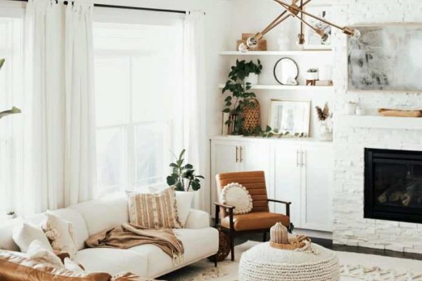 Boho living room decor