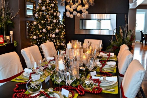 Dining room christmas decor