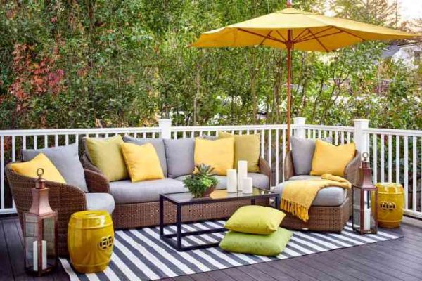 Outdoor patio furniture decor