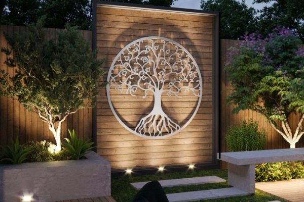 Large outdoor metal wall decor